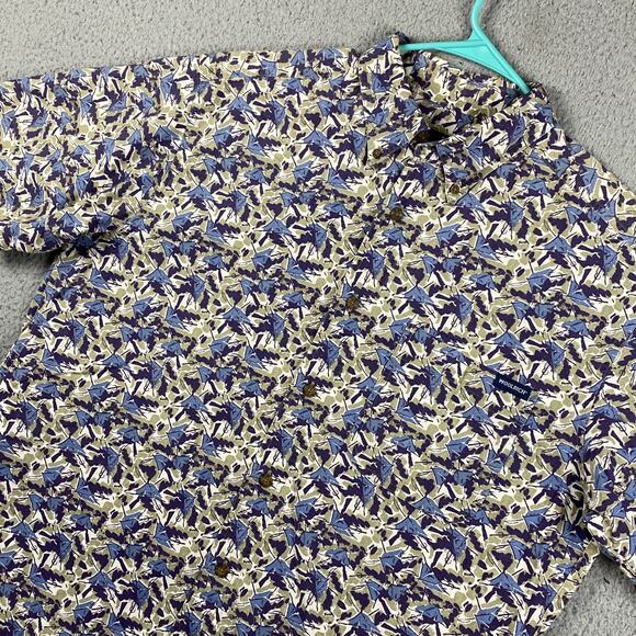 VTG Woolrich Abstract Geometric Pattern Button Down Shirt Men's Large Causal - Picture 1 of 10